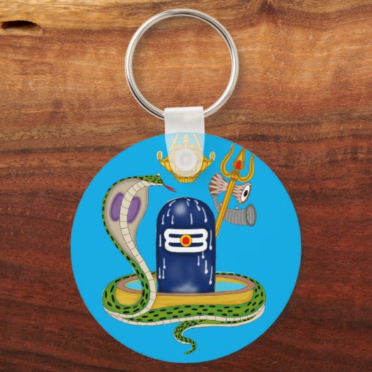 Porte-clés Divine Shivlingam Keychain – Sacred Mahadev Symbol (Recto)