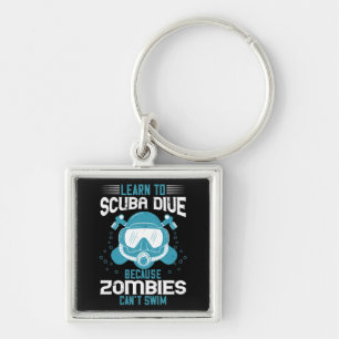 Porte-clés Diving - Zombies Can't Swim Learn Diving