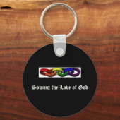 Porte-clés diviseurs gays, semer l'amour de Dieu (Recto)
