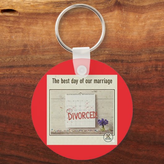 Porte-clés Divorcé ! Fêtons ! (Recto)