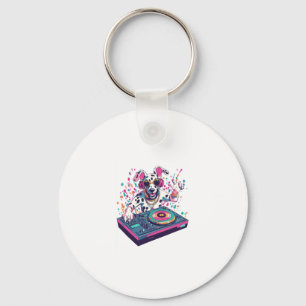Porte-clés DJ Dalmatien � EDM Rave Party Chien