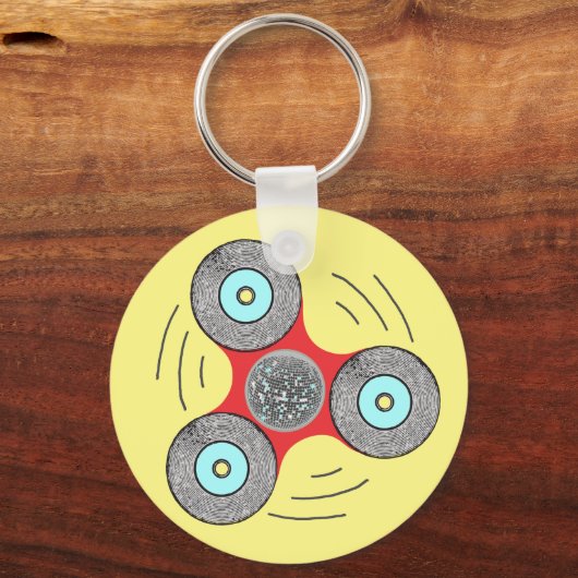 Porte-clés DJ Fidget Spinner (Recto)