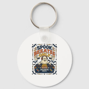 Porte-clés DJ Ghost Spooky Beats Gravure Vintage Halloween
