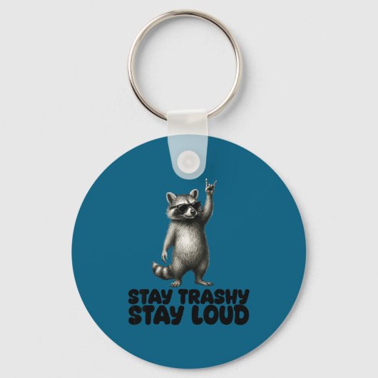 Porte-clés DJ Shades Trash Panda Raccoon Rock (Recto)