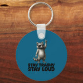 Porte-clés DJ Shades Trash Panda Raccoon Rock (Recto)