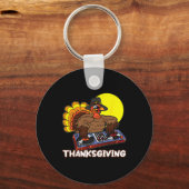 Porte-clés DJ Turquie Thanksgiving Day Cool Fall Dance Music  (Recto)