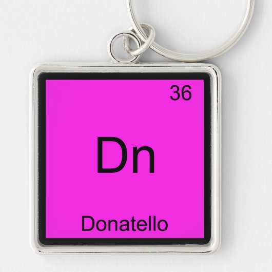 Porte-clés Dn - Donatello Funny Chimie Élément Symbole Tee (Devant)