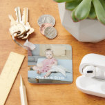 Porte-clés do-it-yourself Photo personnalisée et nom<br><div class="desc">Personnalisé facile à créer porte - clé - ajoutez vos propres photos et texte de Ricaso</div>