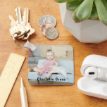 Porte-clés do-it-yourself Photo personnalisée et nom<br><div class="desc">Personnalisé facile à créer porte - clé - ajoutez vos propres photos et texte de Ricaso</div>