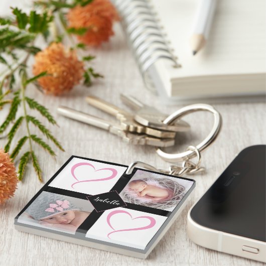 Porte-clés do-it-yourself Photos d'Amour Enfant - Fille (Devant Droit)