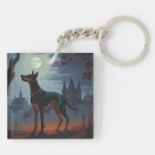 Porte-clés Doberman Halloween Épouvantable (Dos)