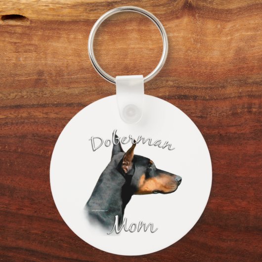 Porte-clés Doberman Pinscher (blk) Maman 2 (Verso)