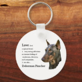 Porte-clés Doberman Pinscher Cadeaux (Recto)