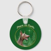 Porte-clés Doberman Pinscher (isabella) Paix (Verso)