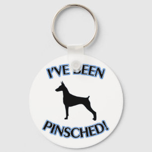 PORTE-CLÉS DOBERMAN PINSCHER "I'VE BEEN PINSCHED!" KEYCHAIN