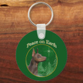Porte-clés Doberman Pinscher Peace (Verso)