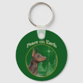 Porte-clés Doberman Pinscher Peace (Verso)