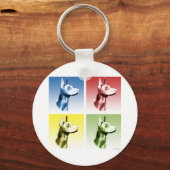 Porte-clés Doberman Pinscher Pop Art (Recto)