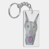 Porte-clés Doberman pinscher Porte - clé Fob (Devant gauche)