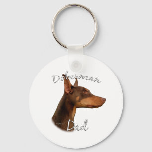 Porte-clés Doberman Pinscher (rouge) Papa 2