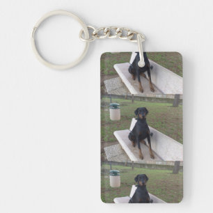 Porte-clés doberman pinting