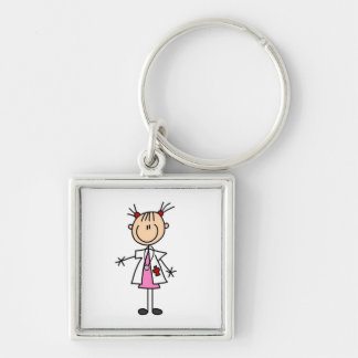Porte-clés Docteur féminin Stick Figure