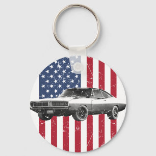 Porte-clés Dodge Charger drapeau américain