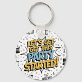 Porte-clés Dodle Art Explosion Design Anniversaire (Verso)