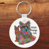 Porte-clés Dog and Cat Pet Adoption Keychain (Recto)