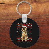 Porte-clés Dog Christmas, German Shepherd Christmas Lights Ug (Recto)