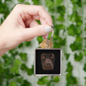 Porte-clés Dog Lover Chocolat blanc (main)