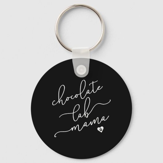 Porte-clés Dog Lover Chocolate lab Mama (Recto)