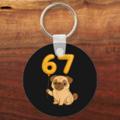 Porte-clés Dog Pug 67 Meme Six Seven Balloon Funny Gen Alpha  (Recto)