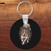 Porte-clés Dog Waking Professional Dog Walker Hat Graphic  (Recto)