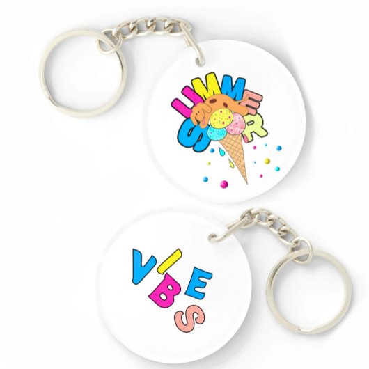 Porte-clés Dog with ice cream