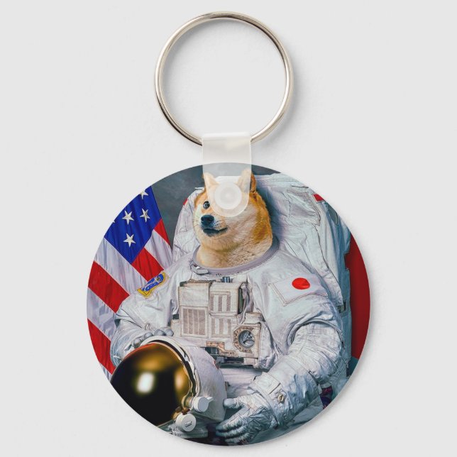 Porte-clés Doge astronaut-doge-shibe-doge dog-cute doge (Front)