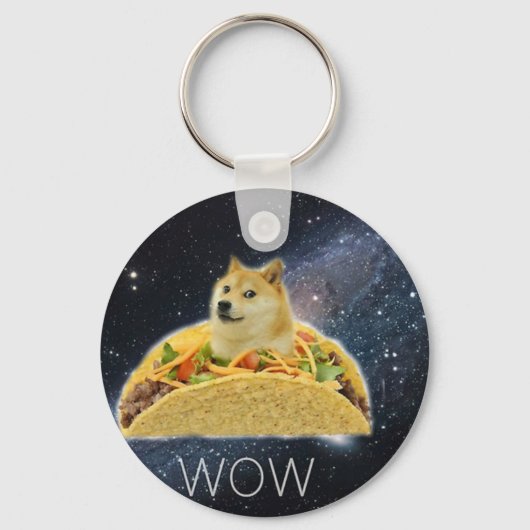 Porte-clés doge space taco meme (Recto)