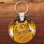 Porte-clés Dogecoin d'or (Recto)