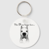 Porte-clés Dogo Argentino Joyeux Visage (Verso)