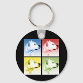 Porte-clés Dogo Argentino Pop Art (Verso)