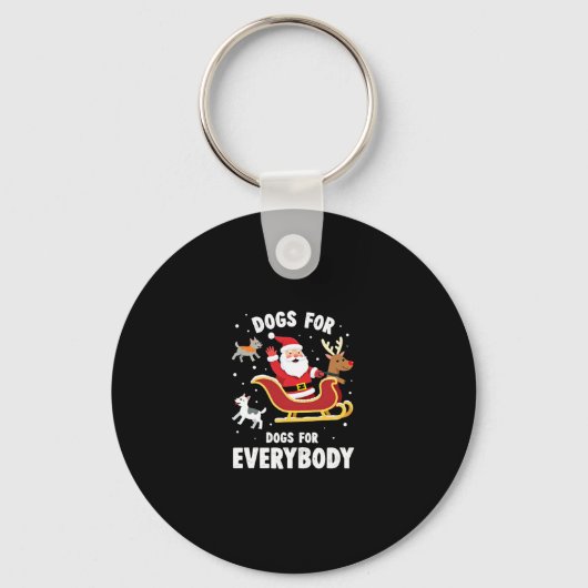 Porte-clés Dogs For Everybody Santa Funny Christmas Xmas (1) (Recto)