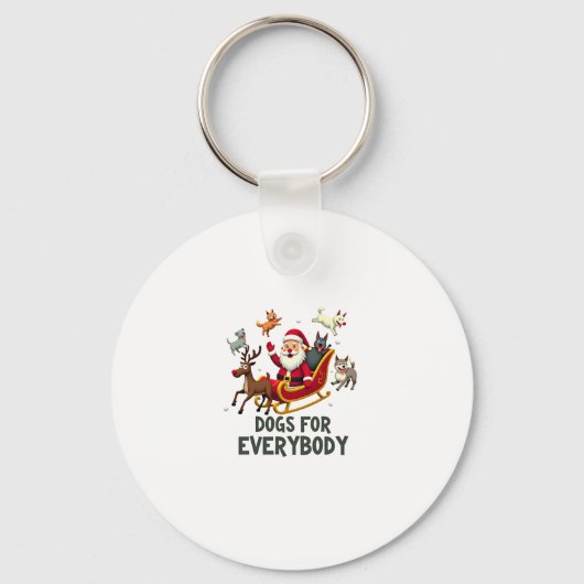 Porte-clés Dogs For Everybody Santa Funny Christmas Xmas (3) (Recto)