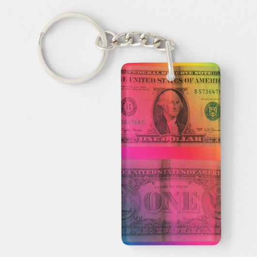 Porte-clés dollar arc-en-ciel (Devant)