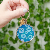 Porte-clés Dollar de sable blanc et Motif bleu (Main)