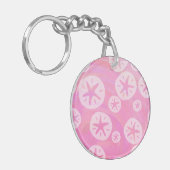 Porte-clés Dollar de sable blanc et rose (Devant gauche)