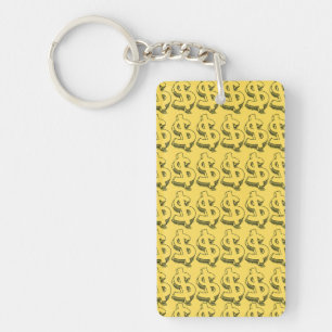 Porte-clés dollar d'or