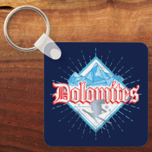 Porte-clés Dolomites South Tirol Retro Skier Vintage Ski Lugg