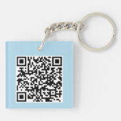 Porte-clés Dolphin Lotus Fleurs Cerisiers Blossoms Code QR (Dos)