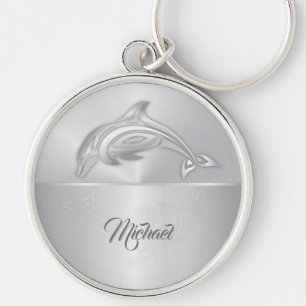 Porte-clés Dolphin Silver Monogram