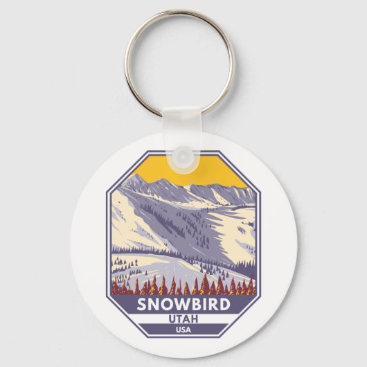 Porte-clés Domaine skiable de Snowbird Hiver Utah (Recto)